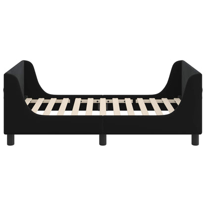 Struttura letto bambini con testata Nero 80 x 160 cm Velluto | homemem39