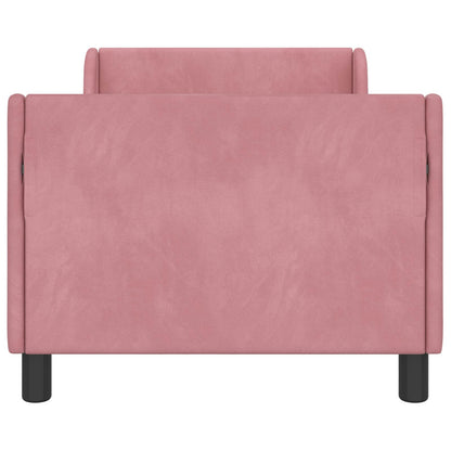 Struttura letto bambini con testata Rosa 80 x 160 cm Velluto