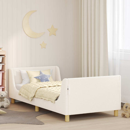 Struttura letto bambini con testata Crema 80 x 200 cm Bouclé | homemem39