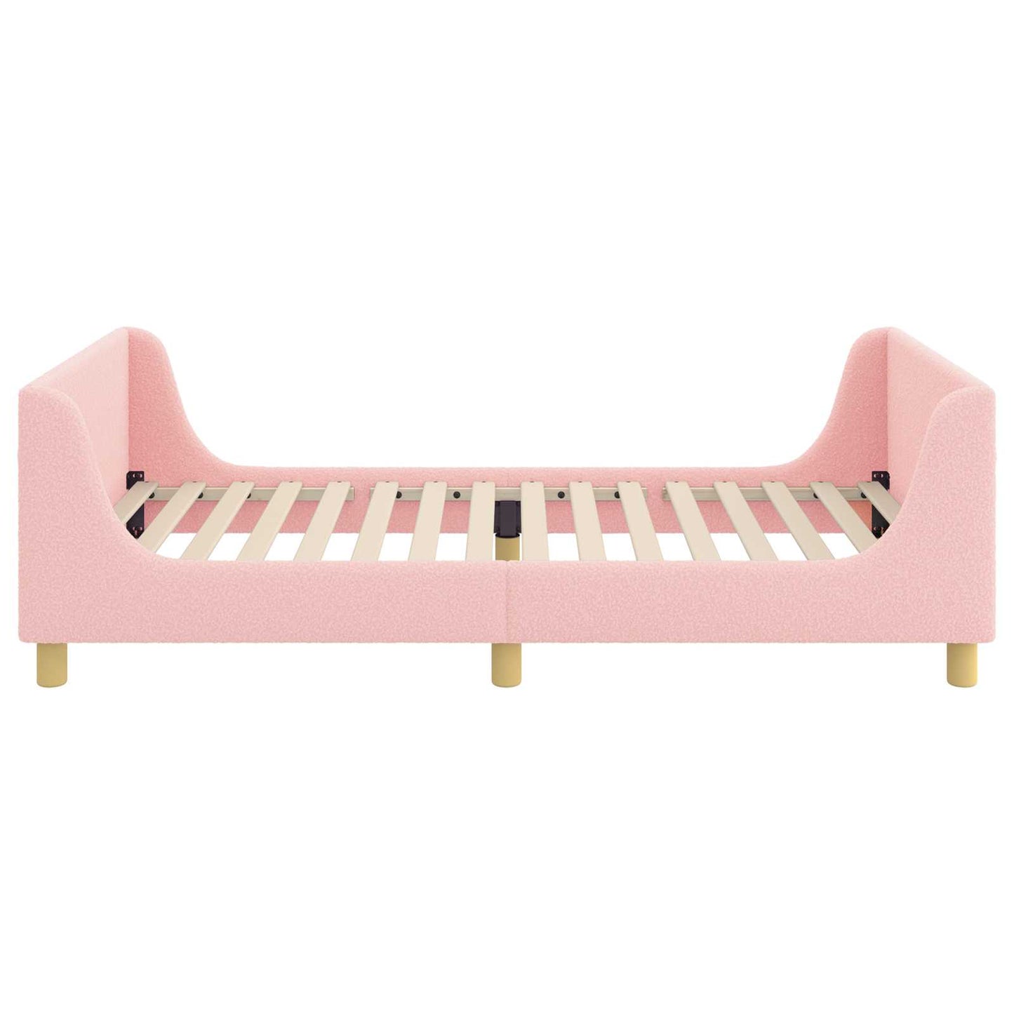 Struttura letto bambini con testata Rosa 80 x 200 cm Bouclé | homemem39