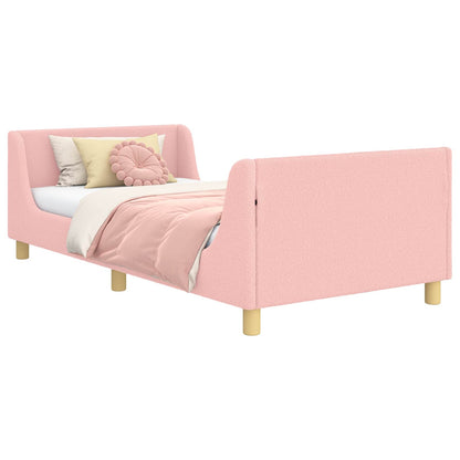 Struttura letto bambini con testata Rosa 80 x 200 cm Bouclé | homemem39