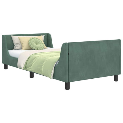 Struttura letto bambini con testata Verde Mare 80 x 200 cm | homemem39
