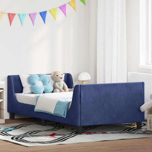 Struttura letto bambini con testata Blu Polizia 80 x 200 cm | homemem39