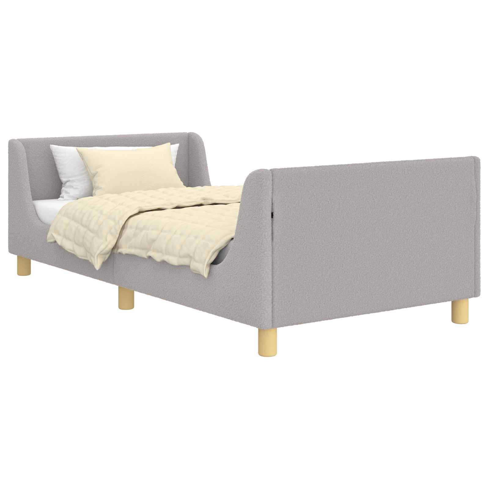 Struttura letto bambini con testata Grigio Chiaro 90x190 cm | homemem39