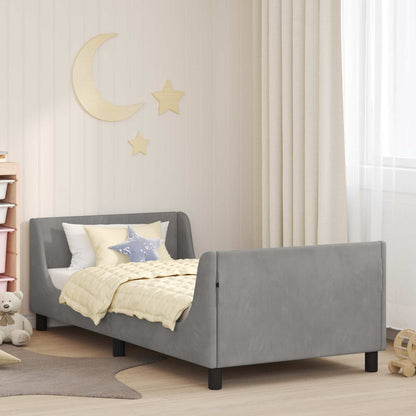 Struttura letto bambini con testata Grigio Chiaro 90 x 190 cm | homemem39