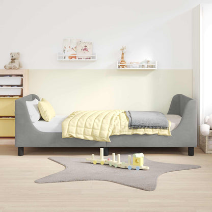 Struttura letto bambini con testata Grigio Chiaro 90 x 190 cm | homemem39