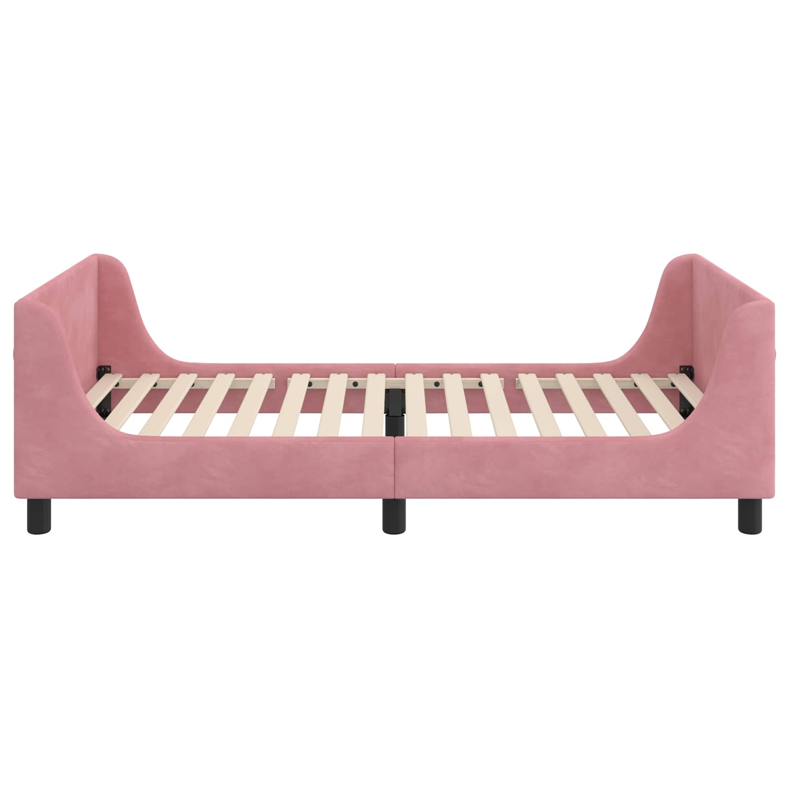 Struttura letto bambini con testata Rosa 90 x 190 cm Velluto | homemem39
