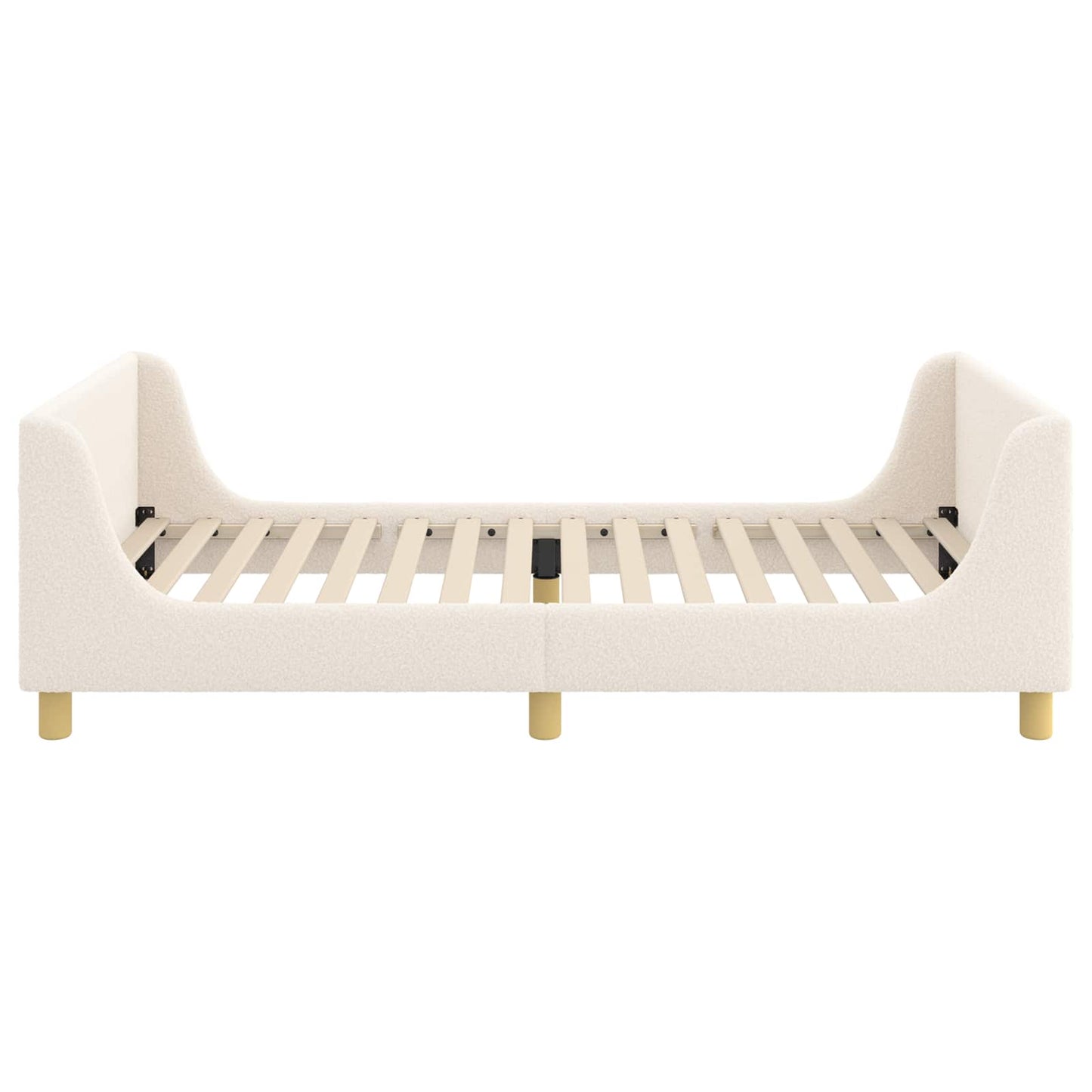 Struttura letto bambini con testata Crema 90 x 200 cm Bouclé | homemem39