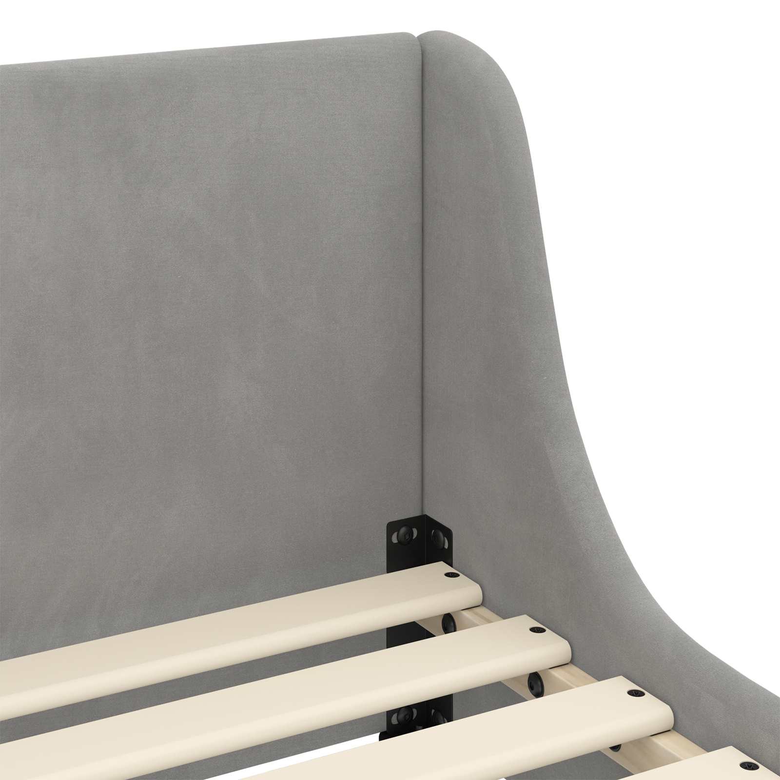 Struttura letto bambini con testata Grigio Chiaro 90 x 200 cm | homemem39