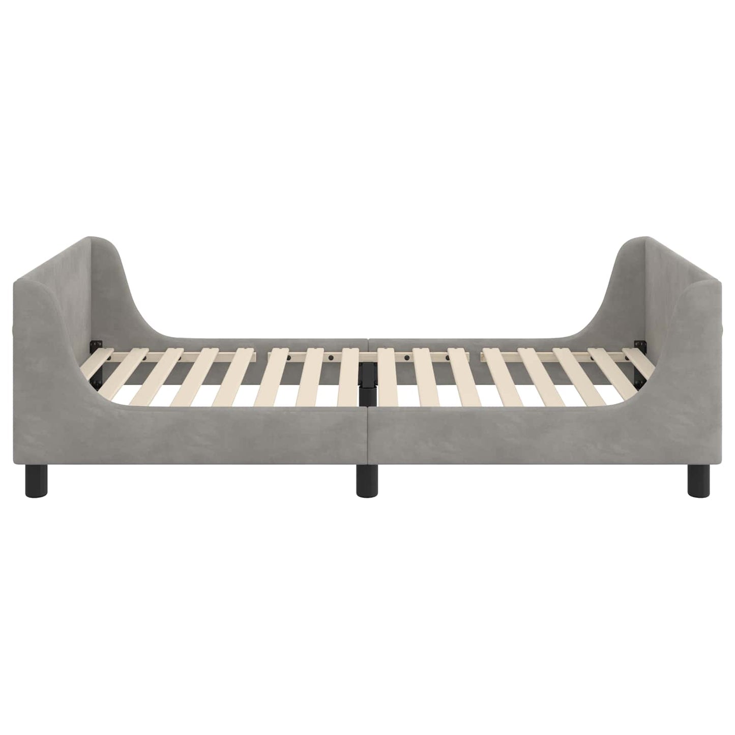 Struttura letto bambini con testata Grigio Chiaro 90 x 200 cm | homemem39