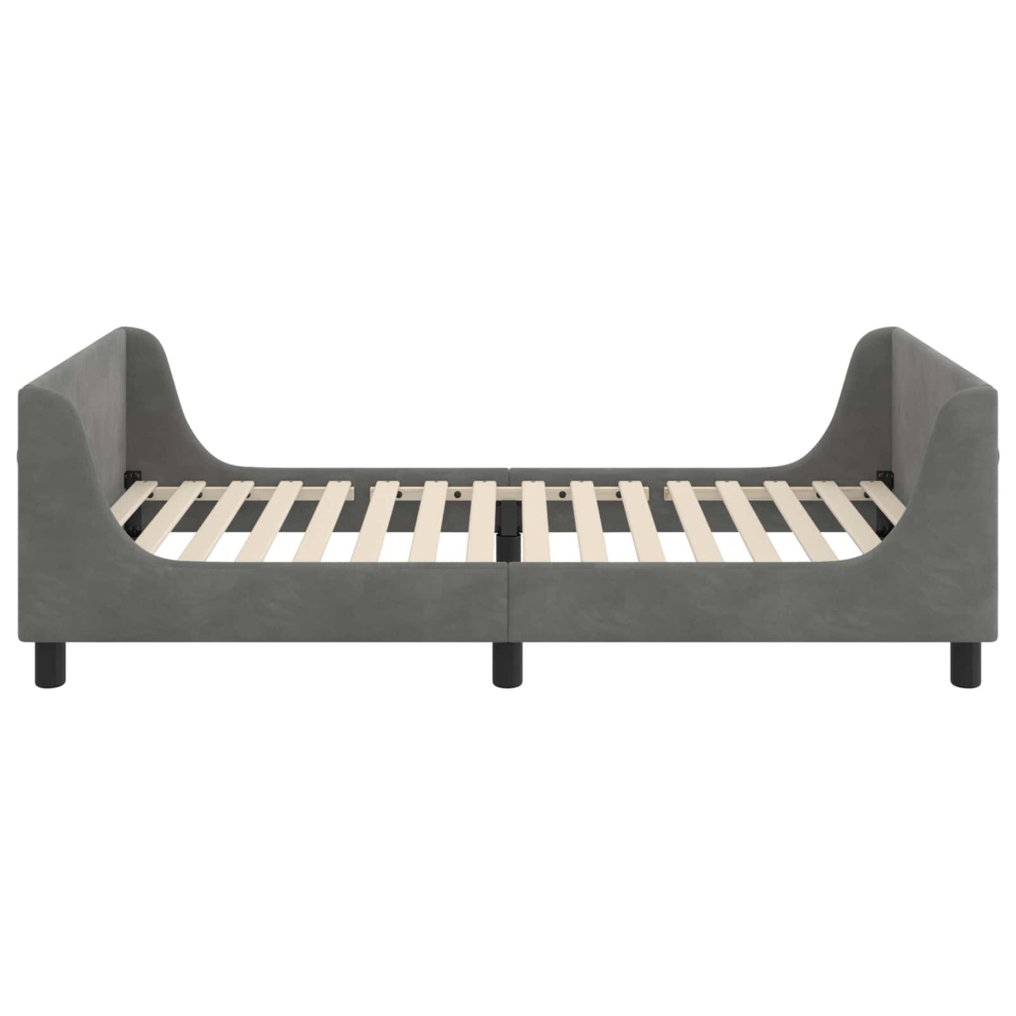 Struttura letto bambini con testata Grigio Scuro 90 x 200 cm | homemem39