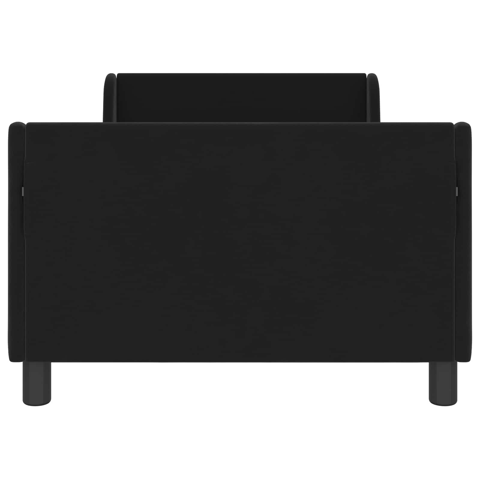 Struttura letto bambini con testata Nero 90 x 200 cm Velluto | homemem39