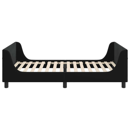 Struttura letto bambini con testata Nero 90 x 200 cm Velluto | homemem39