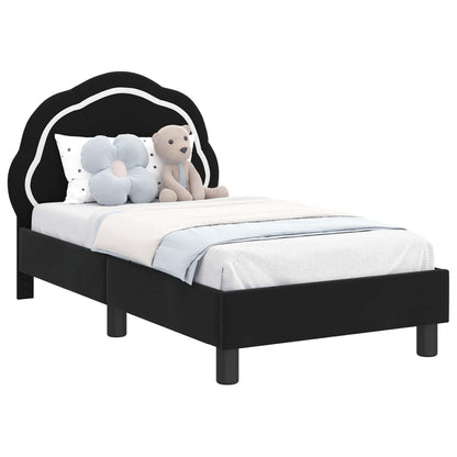Struttura letto per bambini con testata Nero 70 x 140 cm | homemem39