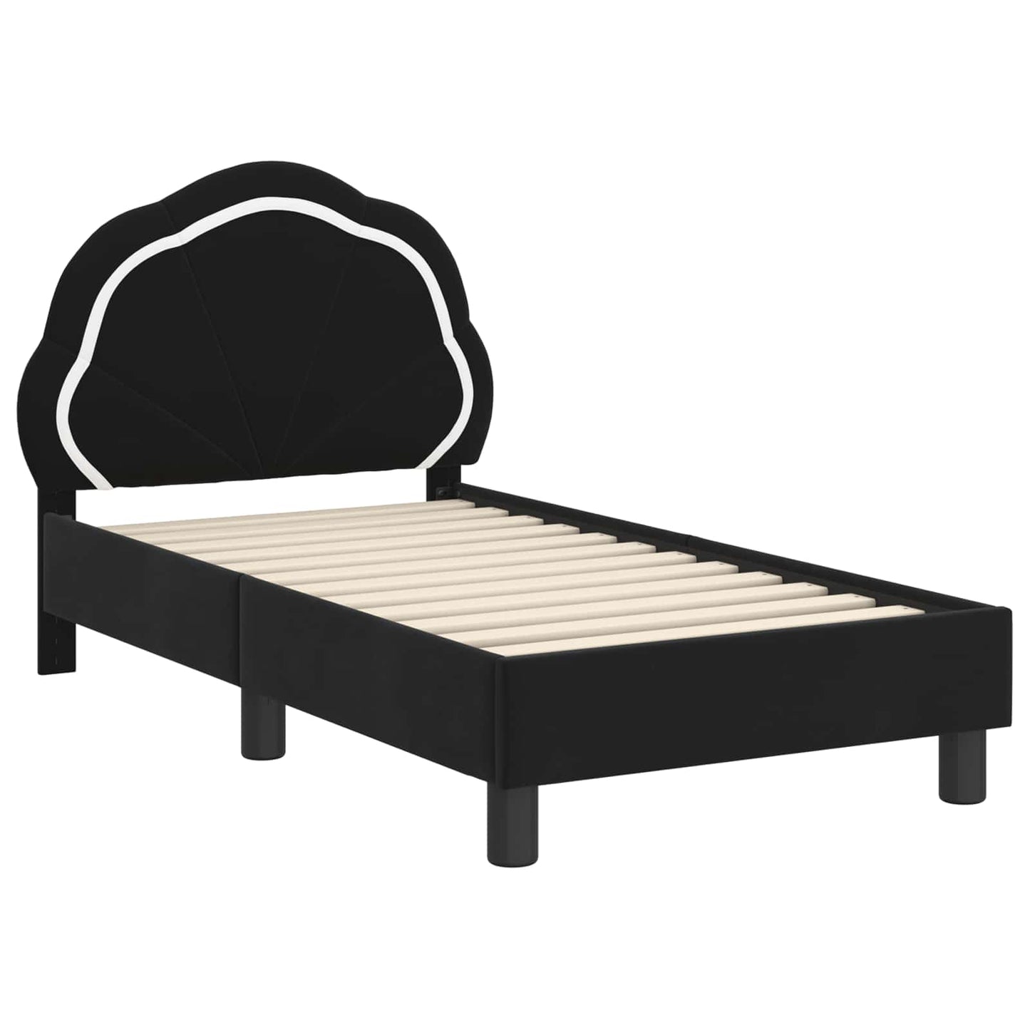 Struttura letto per bambini con testata Nero 70 x 140 cm | homemem39