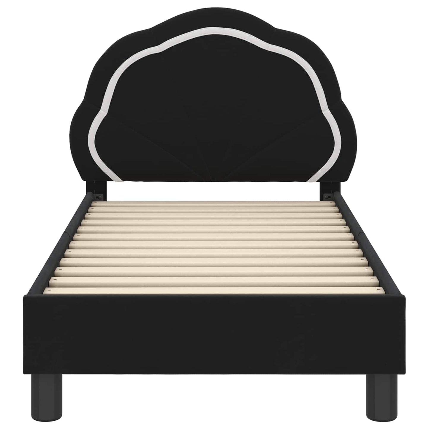Struttura letto per bambini con testata Nero 70 x 140 cm | homemem39
