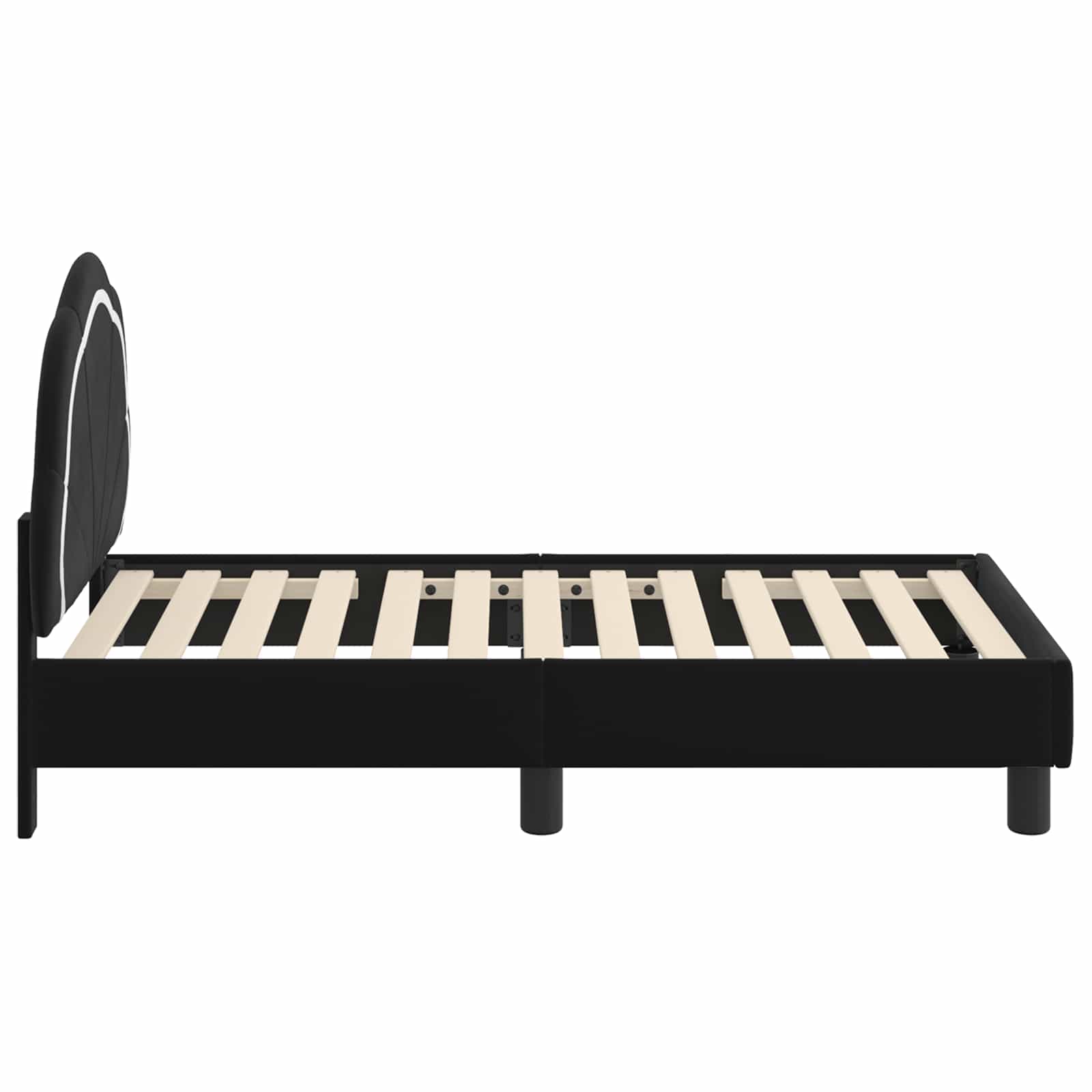 Struttura letto per bambini con testata Nero 70 x 140 cm | homemem39
