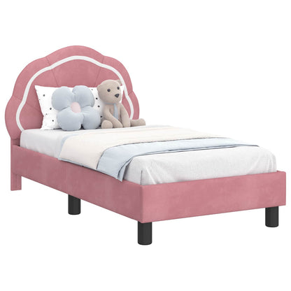 Struttura letto per bambini con testata Rosa 70 x 140 cm | homemem39