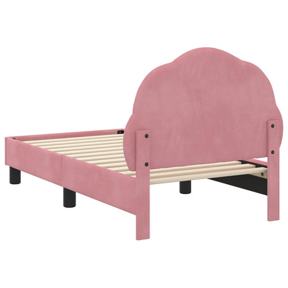 Struttura letto per bambini con testata Rosa 70 x 140 cm | homemem39