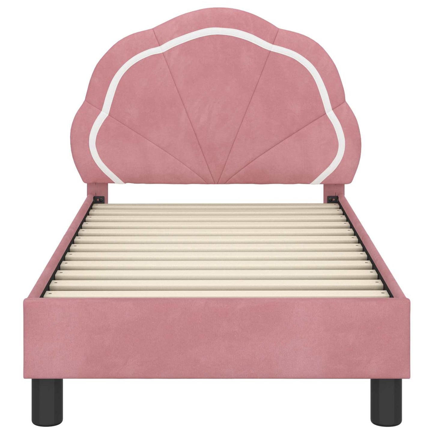Struttura letto per bambini con testata Rosa 70 x 140 cm | homemem39
