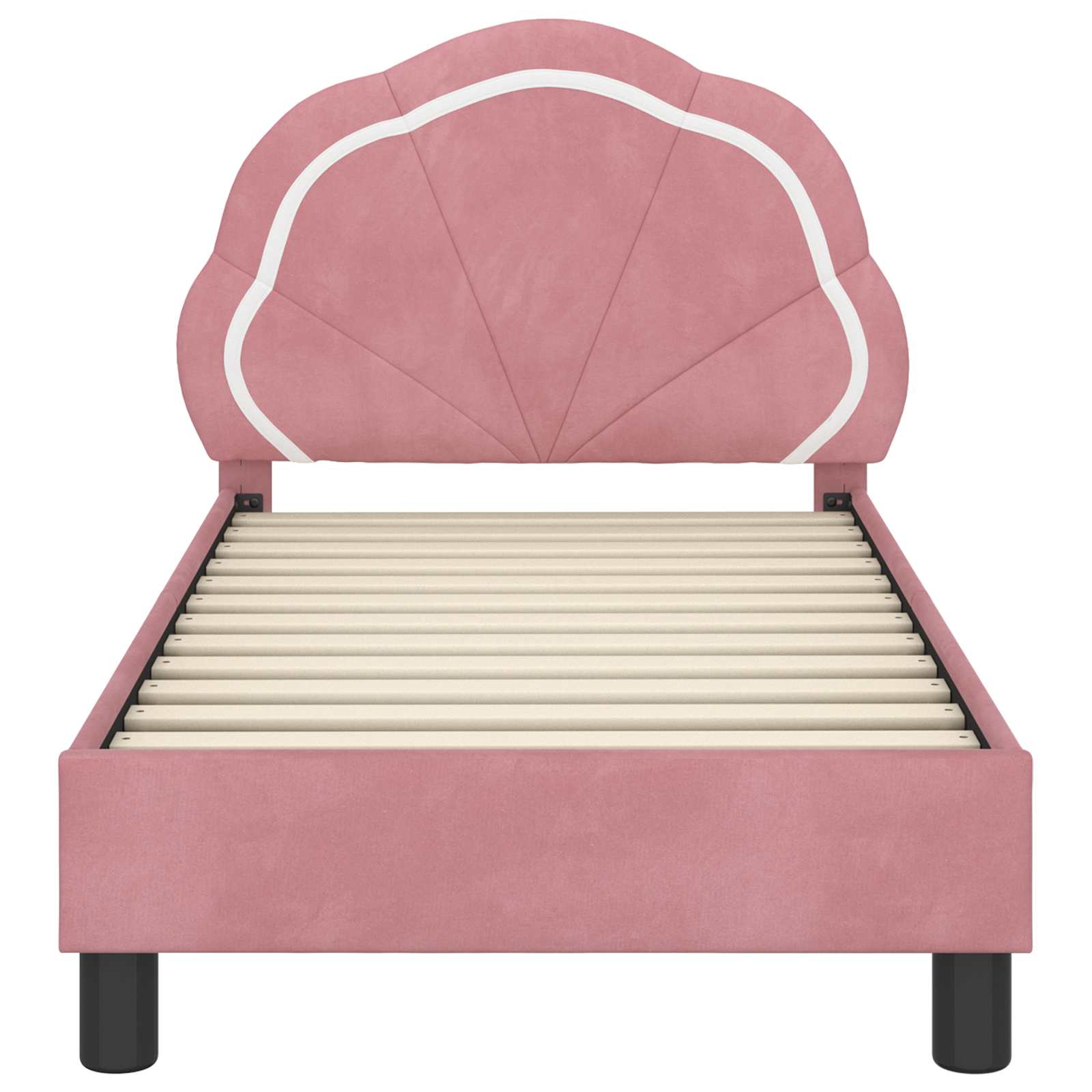 Struttura letto per bambini con testata Rosa 70 x 140 cm | homemem39
