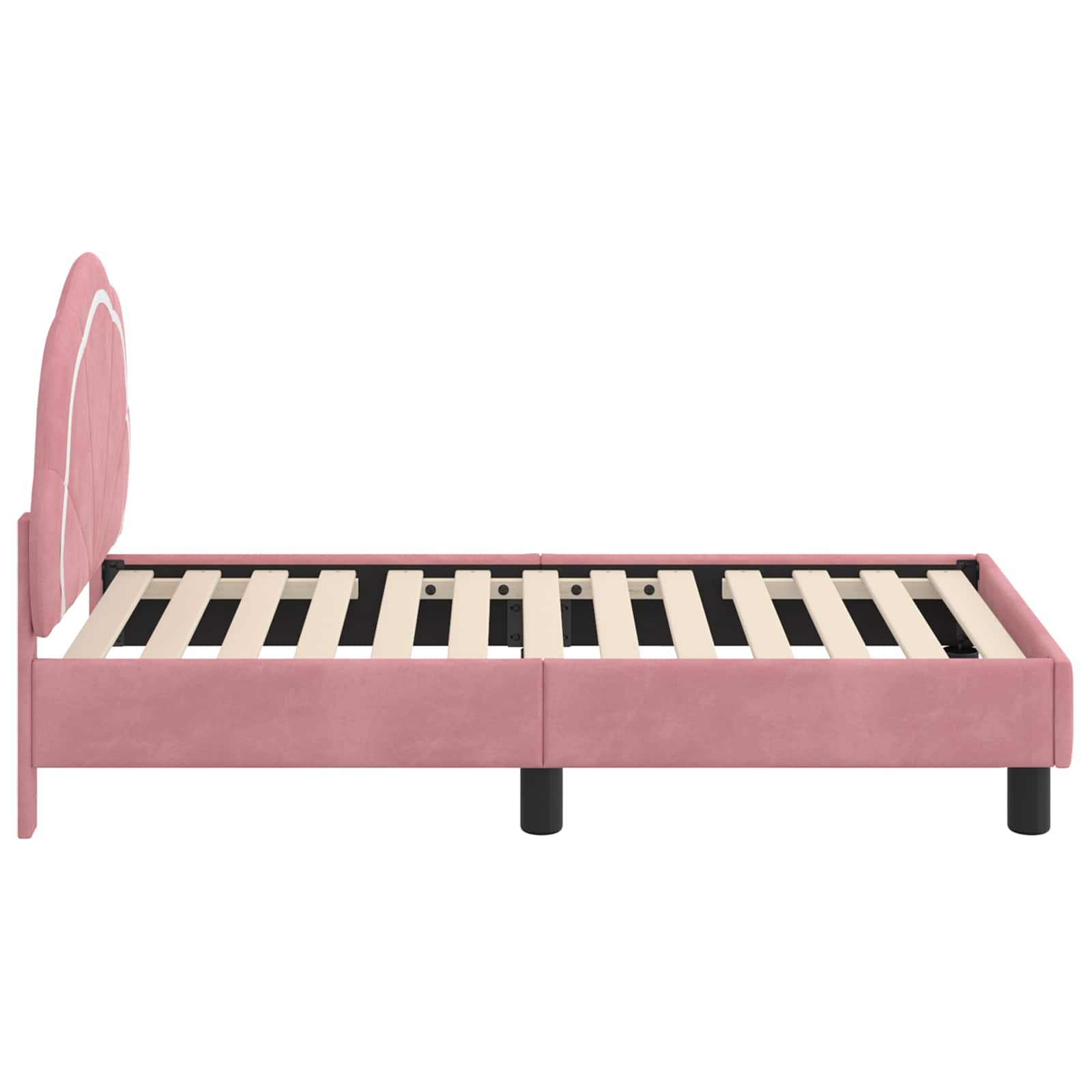 Struttura letto per bambini con testata Rosa 70 x 140 cm | homemem39