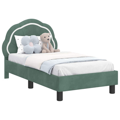 Struttura letto per bambini con testata Verde Mare 70 x 140 cm | homemem39