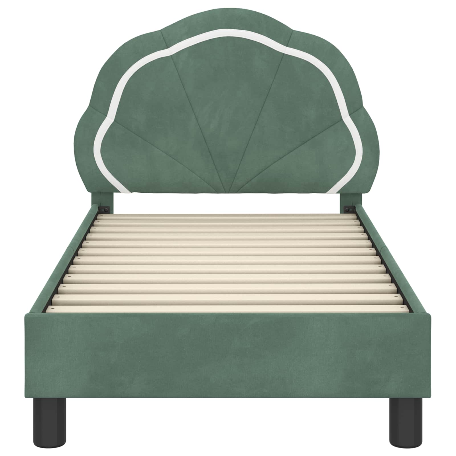 Struttura letto per bambini con testata Verde Mare 70 x 140 cm | homemem39