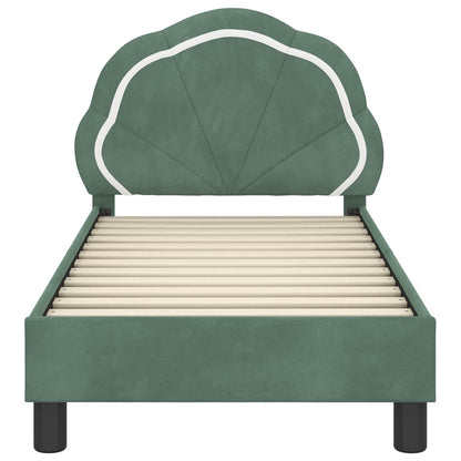 Struttura letto per bambini con testata Verde Mare 70 x 140 cm | homemem39