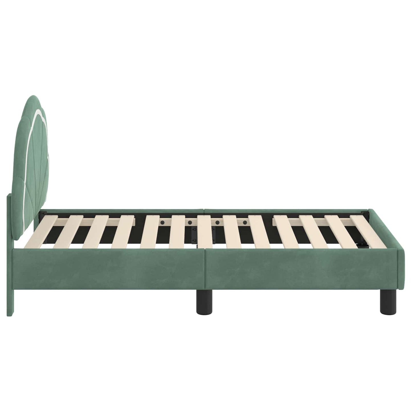 Struttura letto per bambini con testata Verde Mare 70 x 140 cm | homemem39