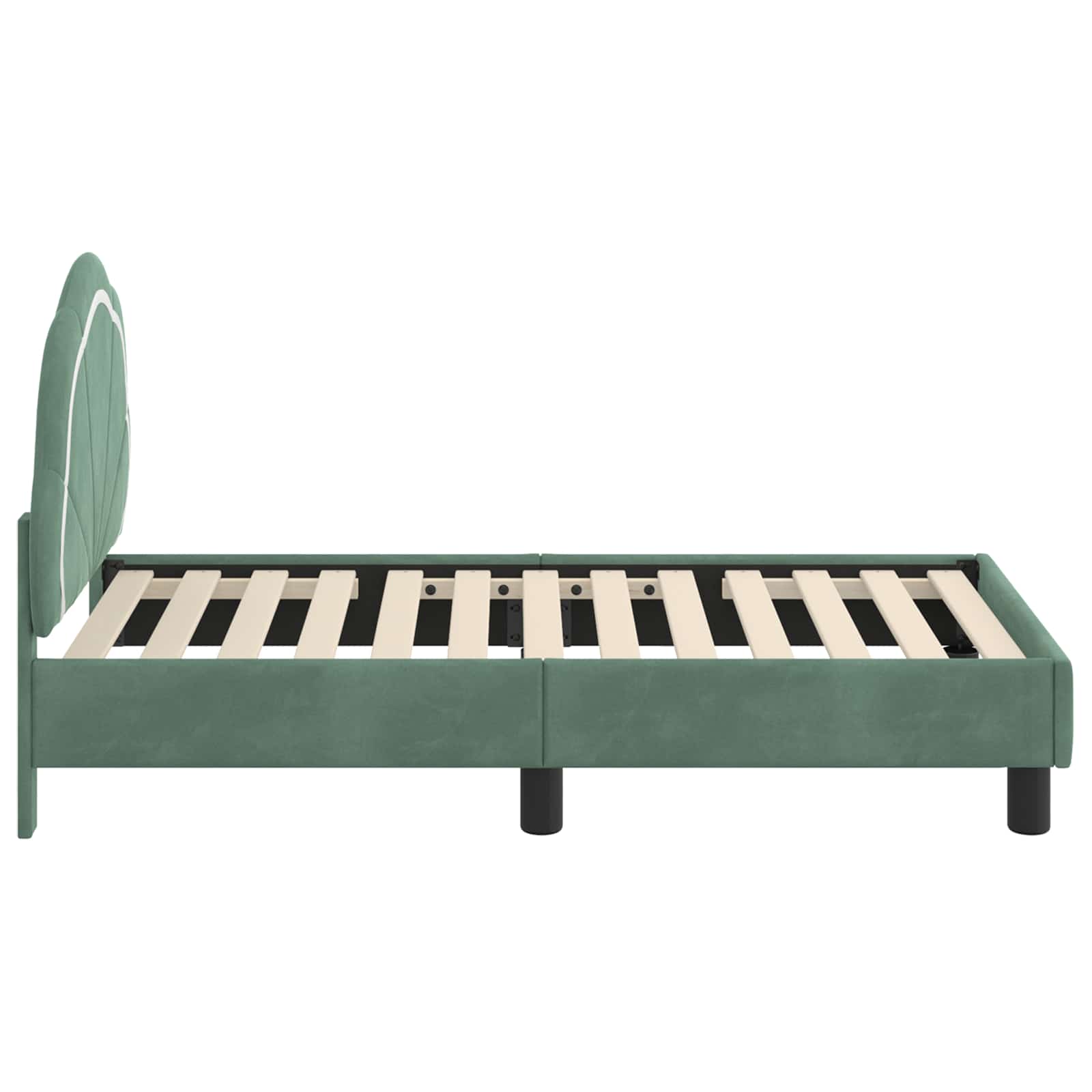 Struttura letto per bambini con testata Verde Mare 70 x 140 cm | homemem39