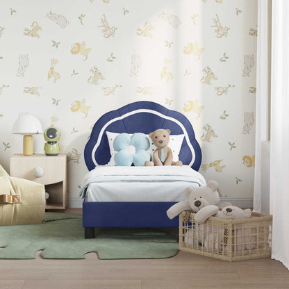 Struttura letto per bambini con testata Blu Polizia 70 x 140 cm | homemem39
