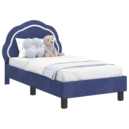 Struttura letto per bambini con testata Blu Polizia 70 x 140 cm | homemem39