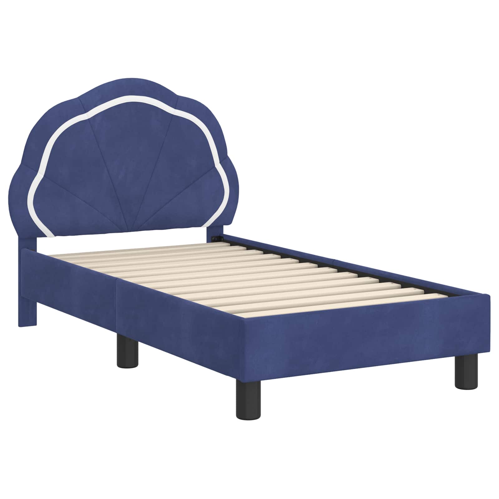 Struttura letto per bambini con testata Blu Polizia 70 x 140 cm | homemem39