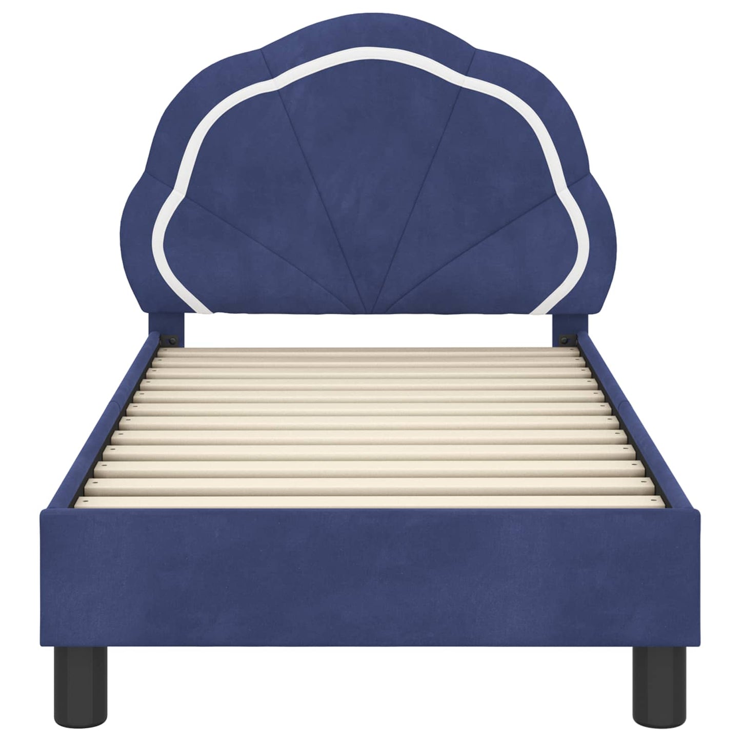 Struttura letto per bambini con testata Blu Polizia 70 x 140 cm | homemem39