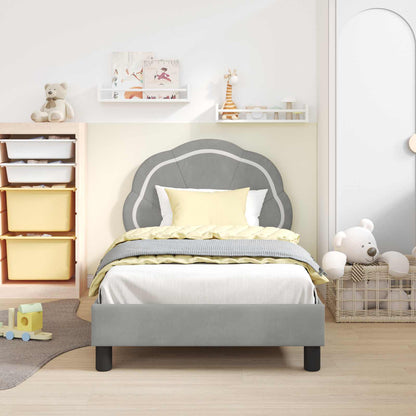 Struttura letto bambini con testata Grigio Chiaro 80 x 160 cm | homemem39