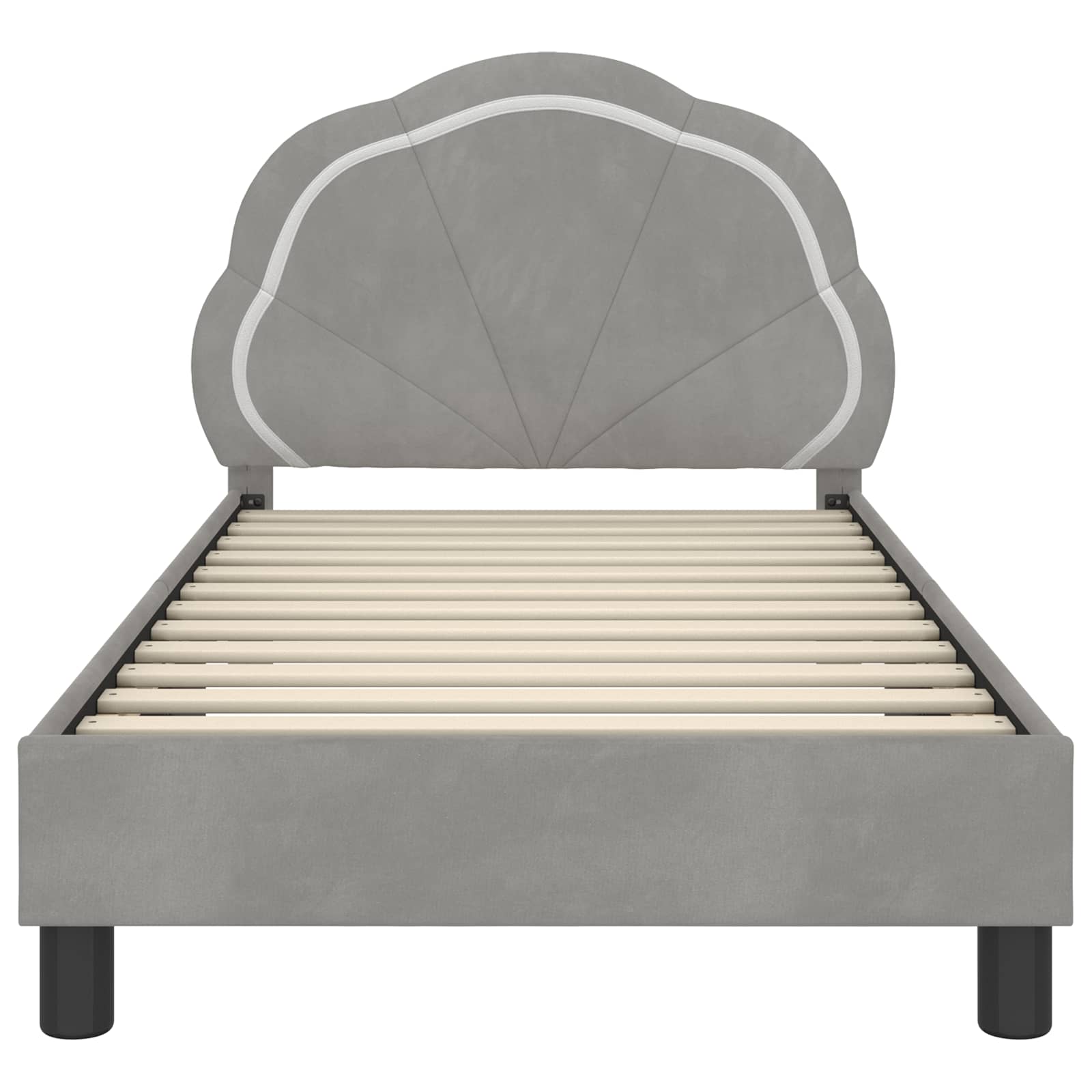 Struttura letto bambini con testata Grigio Chiaro 80 x 160 cm | homemem39