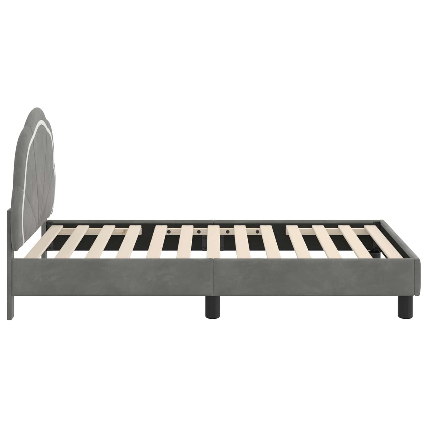 Struttura letto bambini con testata Grigio Scuro 80 x 160 cm | homemem39