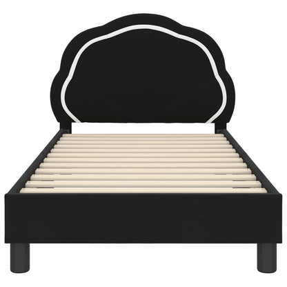 Struttura letto bambini con testata Nero 80 x 160 cm Velluto | homemem39