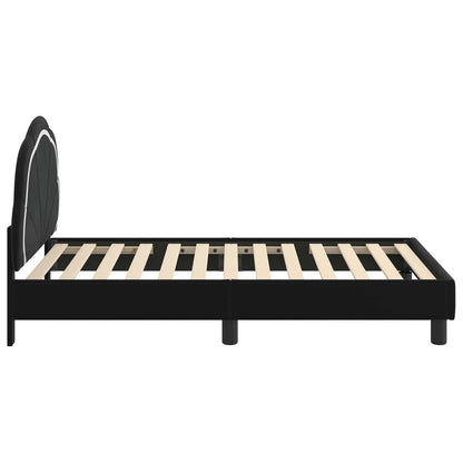 Struttura letto bambini con testata Nero 80 x 160 cm Velluto | homemem39