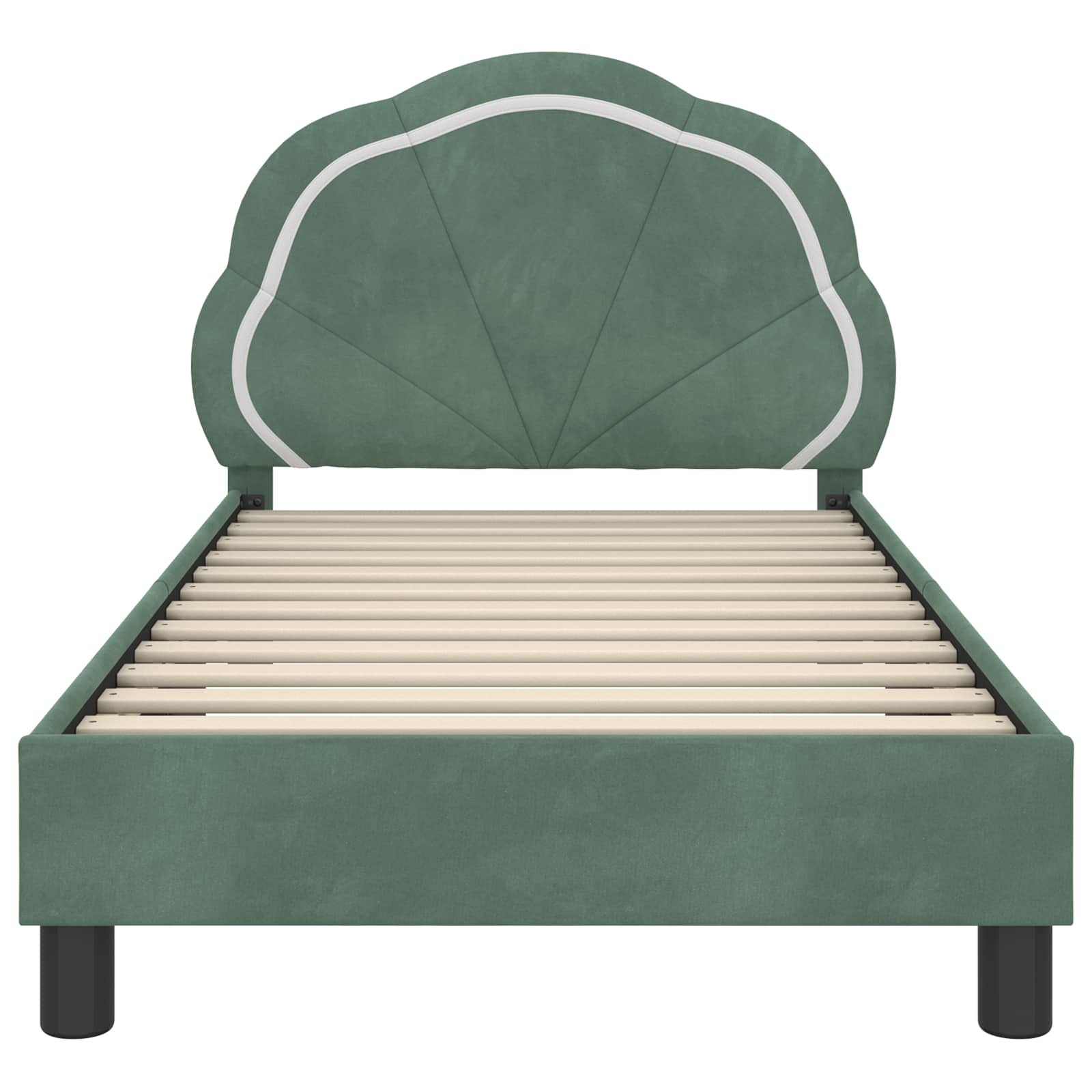 Struttura letto bambini con testata Verde Mare 80 x 160 cm | homemem39