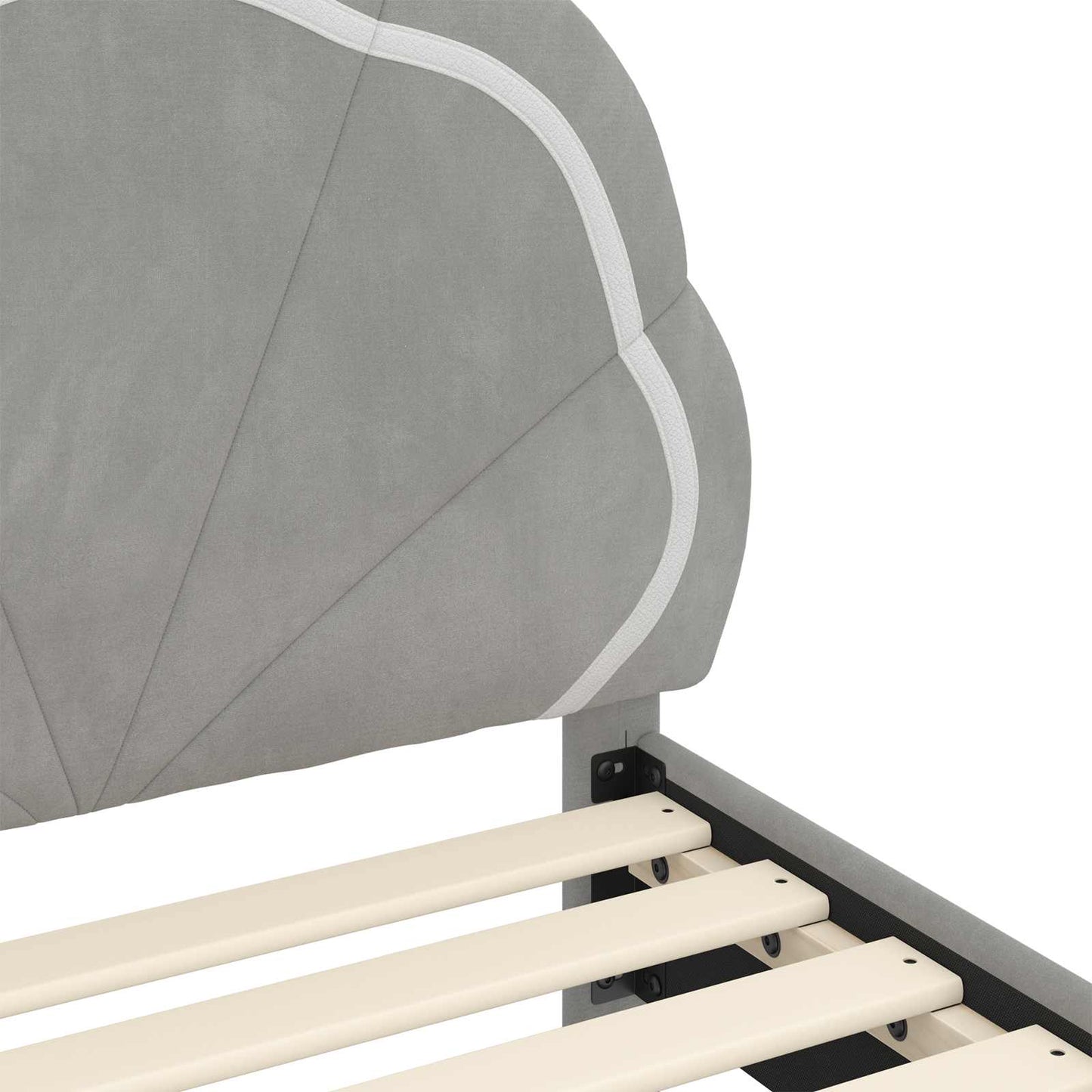 Struttura letto bambini con testata Grigio Chiaro 80 x 200 cm | homemem39
