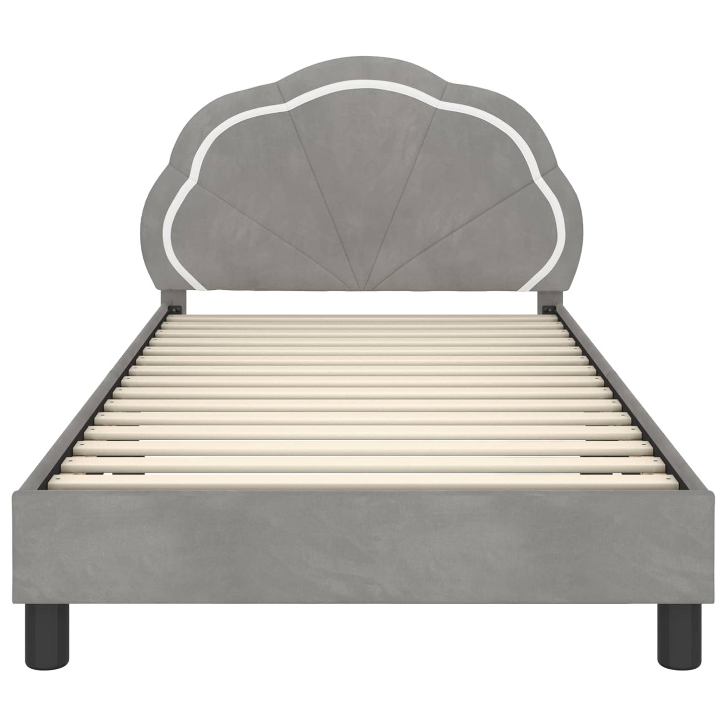 Struttura letto bambini con testata Grigio Chiaro 80 x 200 cm | homemem39