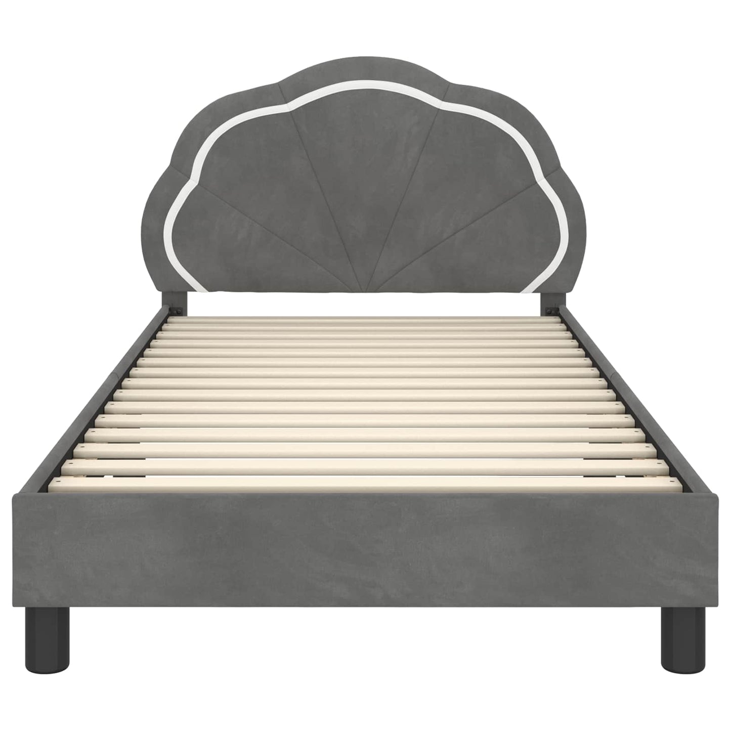 Struttura letto bambini con testata Grigio Scuro 80 x 200 cm | homemem39