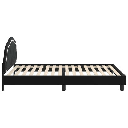 Struttura letto bambini con testata Nero 80 x 200 cm Velluto | homemem39
