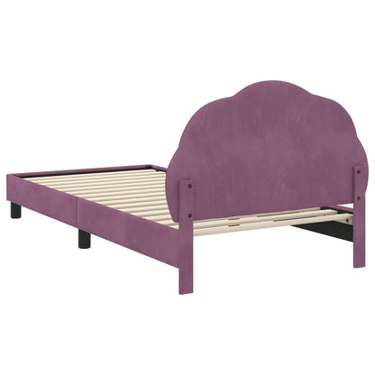 Struttura letto bambini con testata Viola 80 x 200 cm Velluto | homemem39