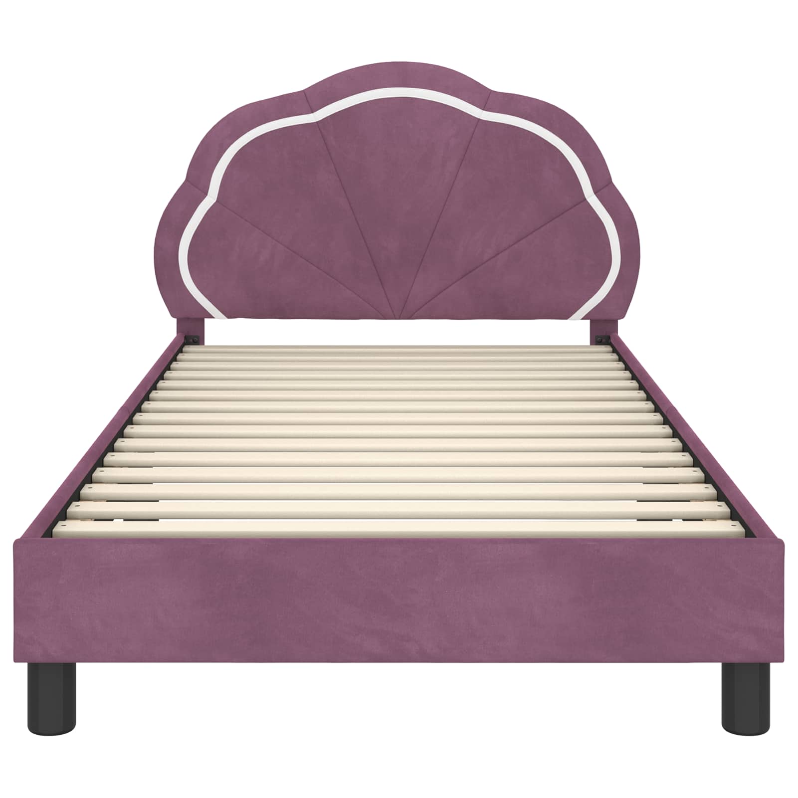 Struttura letto bambini con testata Viola 80 x 200 cm Velluto | homemem39