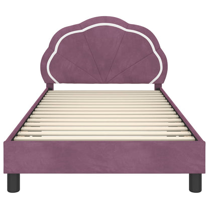 Struttura letto bambini con testata Viola 80 x 200 cm Velluto | homemem39