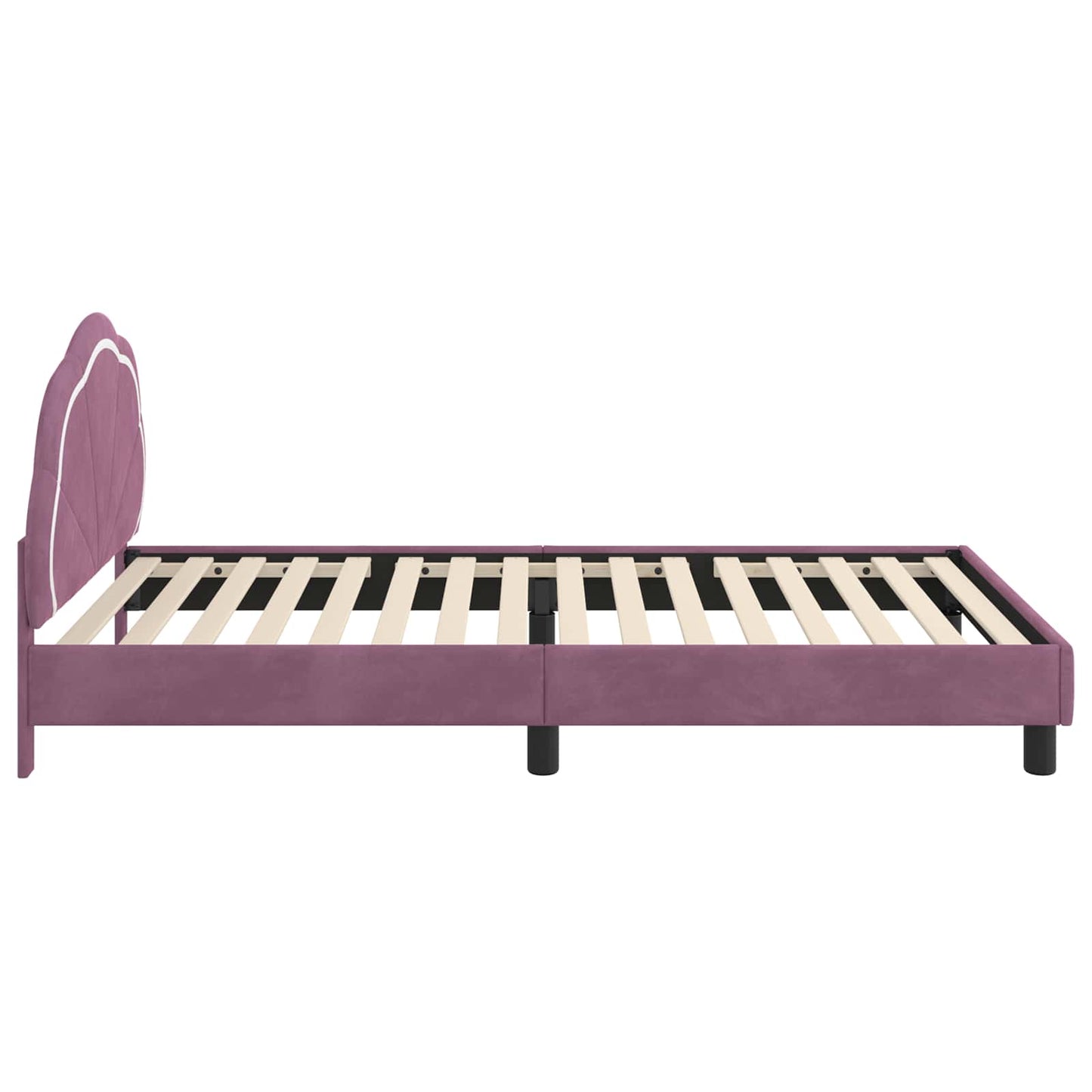 Struttura letto bambini con testata Viola 80 x 200 cm Velluto | homemem39