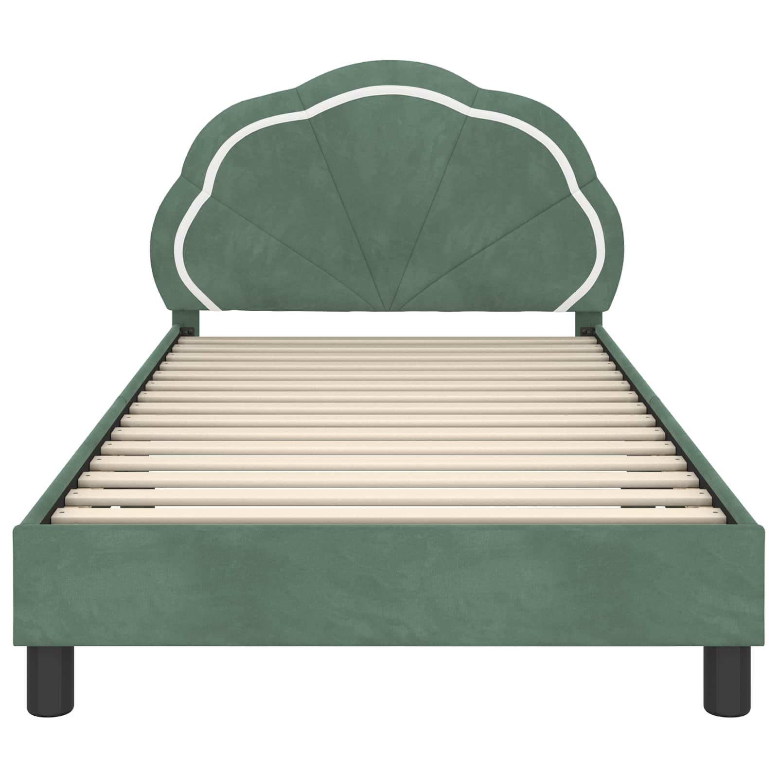 Struttura letto bambini con testata Verde Mare 80 x 200 cm | homemem39